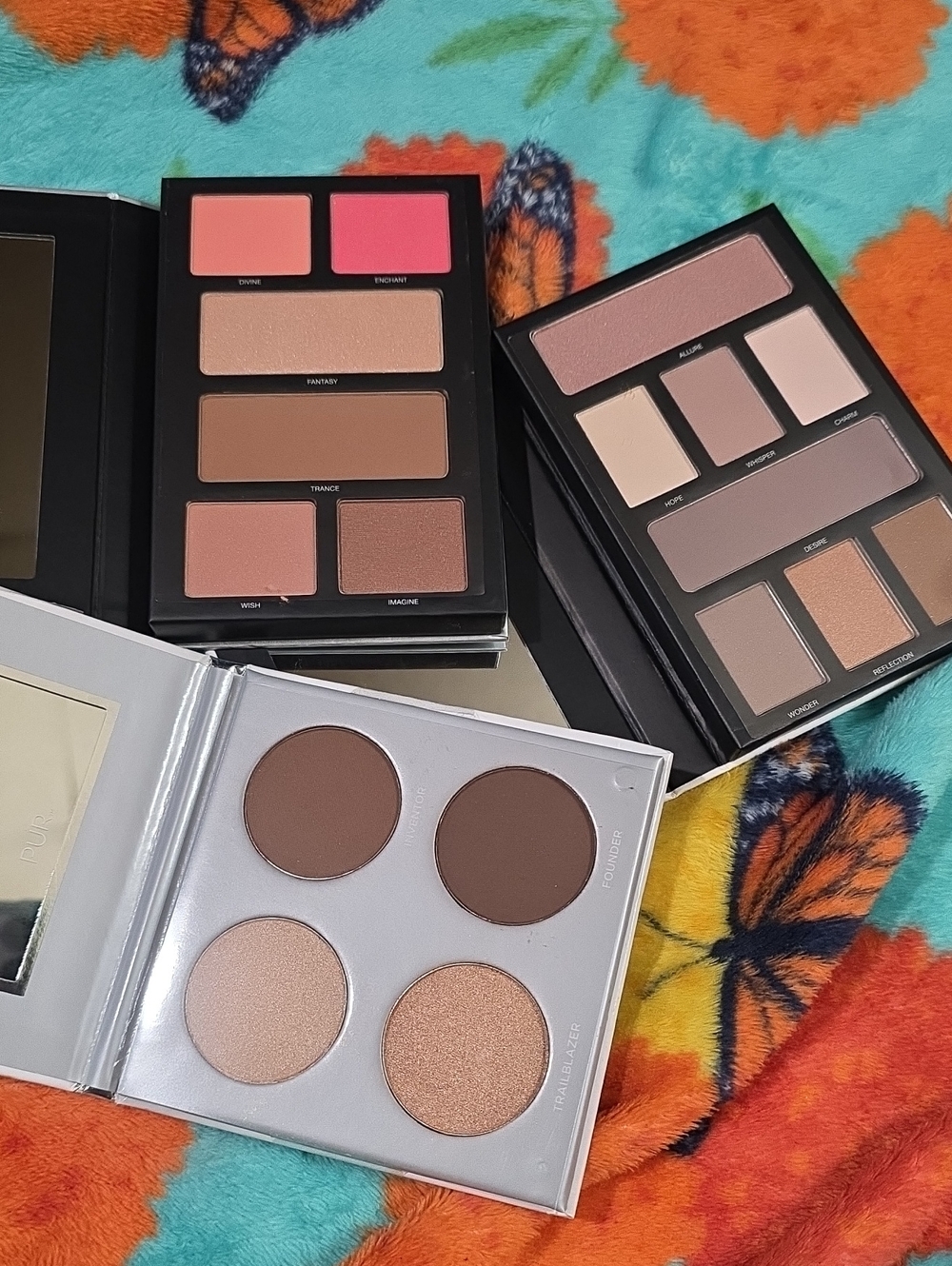 Pur Eyeshadow Cheek Contour Highlighter Palette Lot Of 3